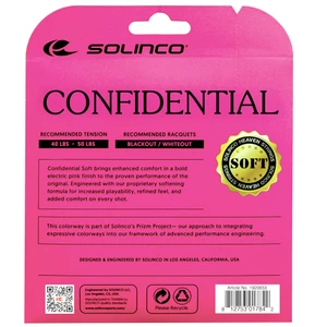 Solinco Confidential Soft 16L String Set 12.2m — Electric Pink