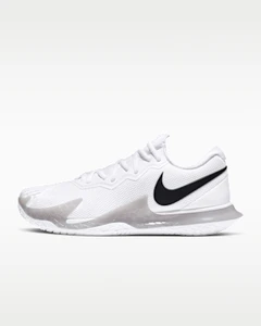 NikeCourt Men's Air Zoom Vapor Cage 4 — White/Black-Grey Fog