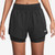 Nike Women's One Dri-FIT High-Rise 2-in-1 Short 3" — Black/White