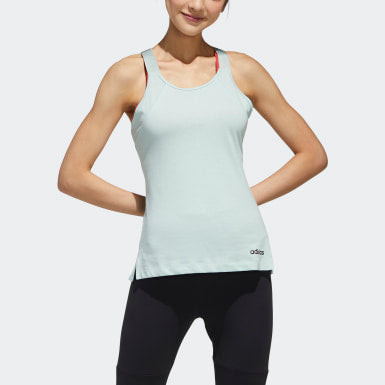 Adidas Breakout Tank - FROBLU/MSILVE/M