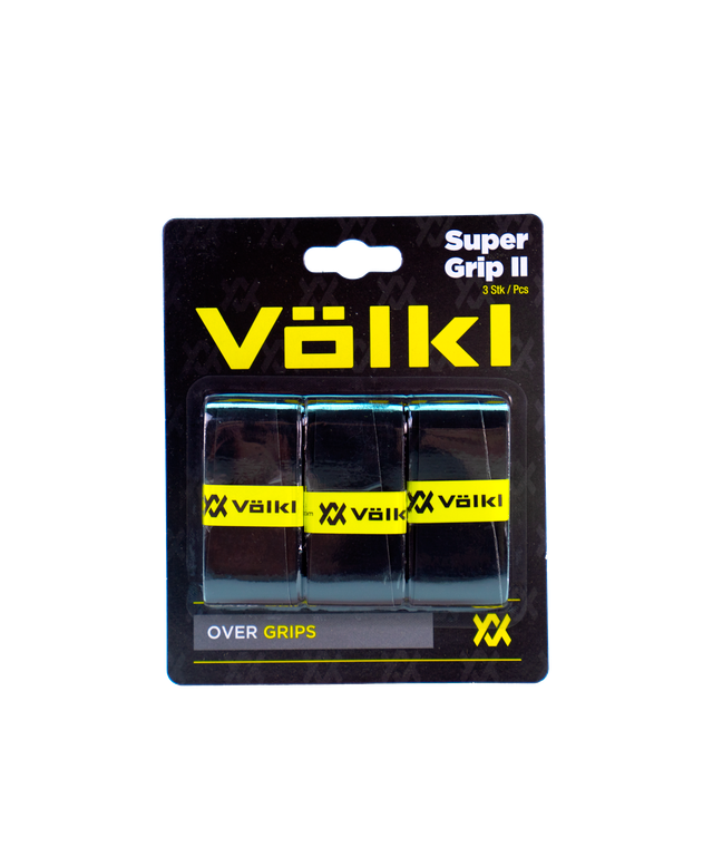 Völkl Super Grip II Tennis Overgrip — Absorbent Sweat-Wicking Surface (Black)