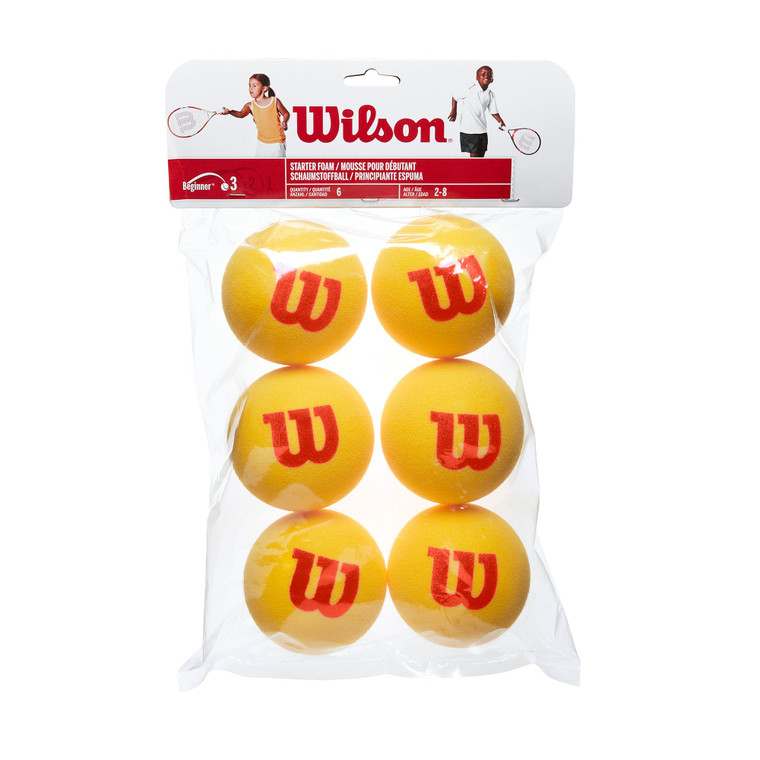Wilson Starter Foam 6 pack WRZ259300 Wilson balles de tennis pour enfants mousse  Wilson Starter Foam 6 pack WRZ259300 Wilson balles de tennis pour enfants mousse