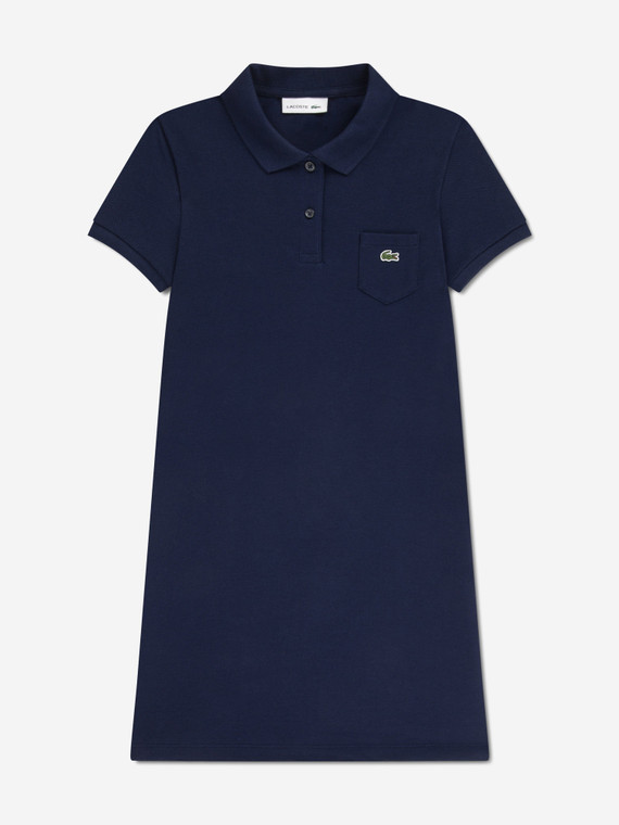 Lacoste Robe Piqué Coton Poche Navy