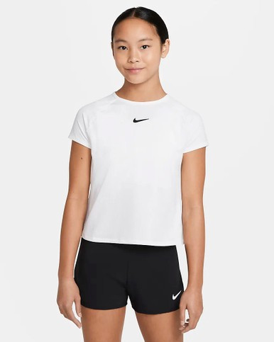 NikeCourt Girls Dri-FIT Tee Blanc