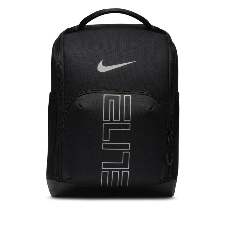 Nike Varsity Elite Shoebag — Black/Black/Metallic Silver — view 3