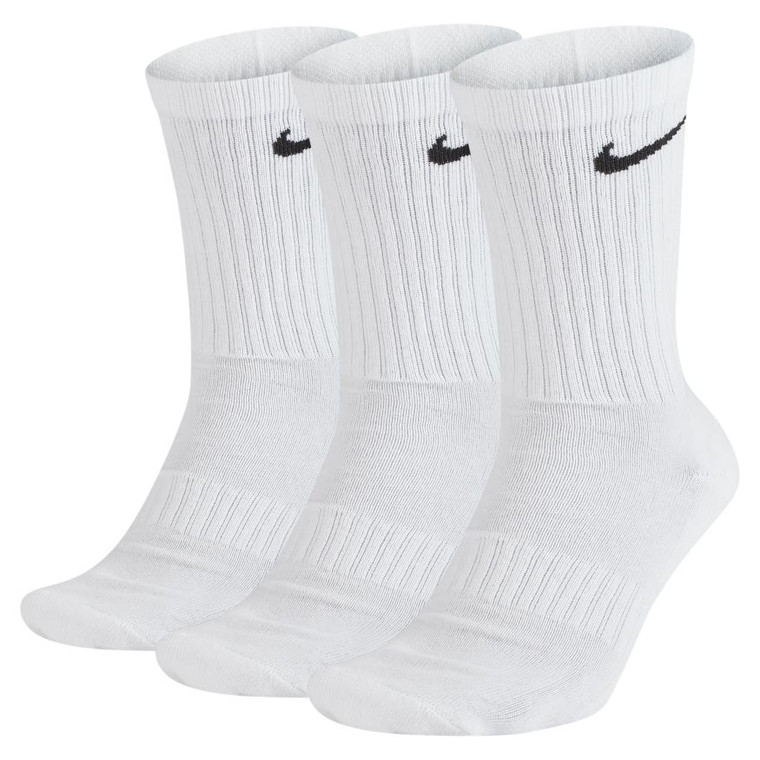 Nike Everyday Cushioned Crew 3-Pack — White/Black — view 2