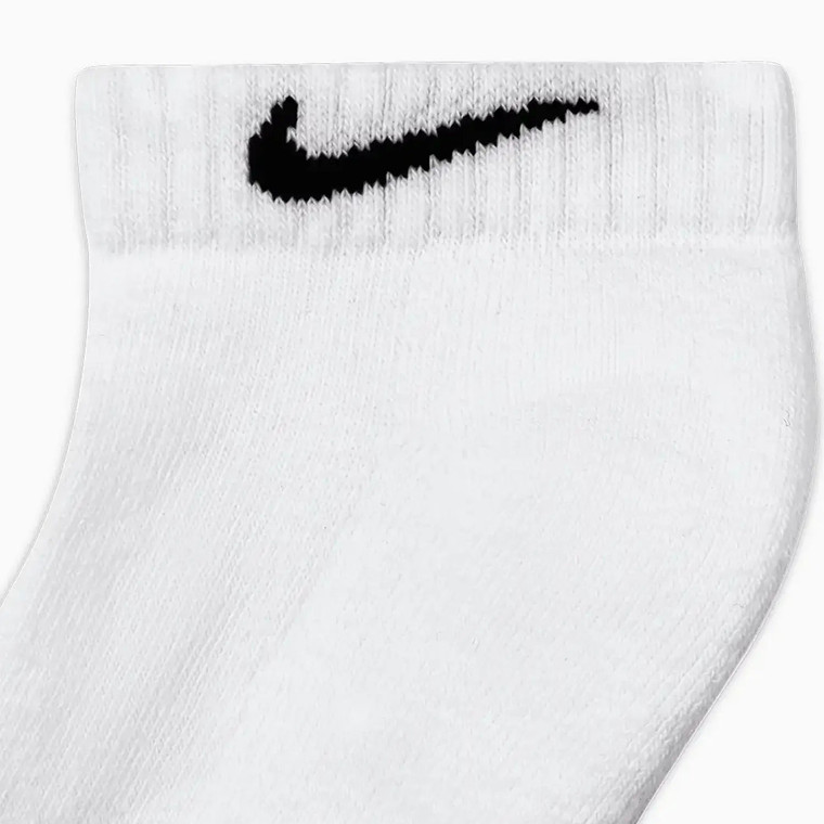 Nike Everyday Cushioned No-Show 3-Pack — White/Black — view 2