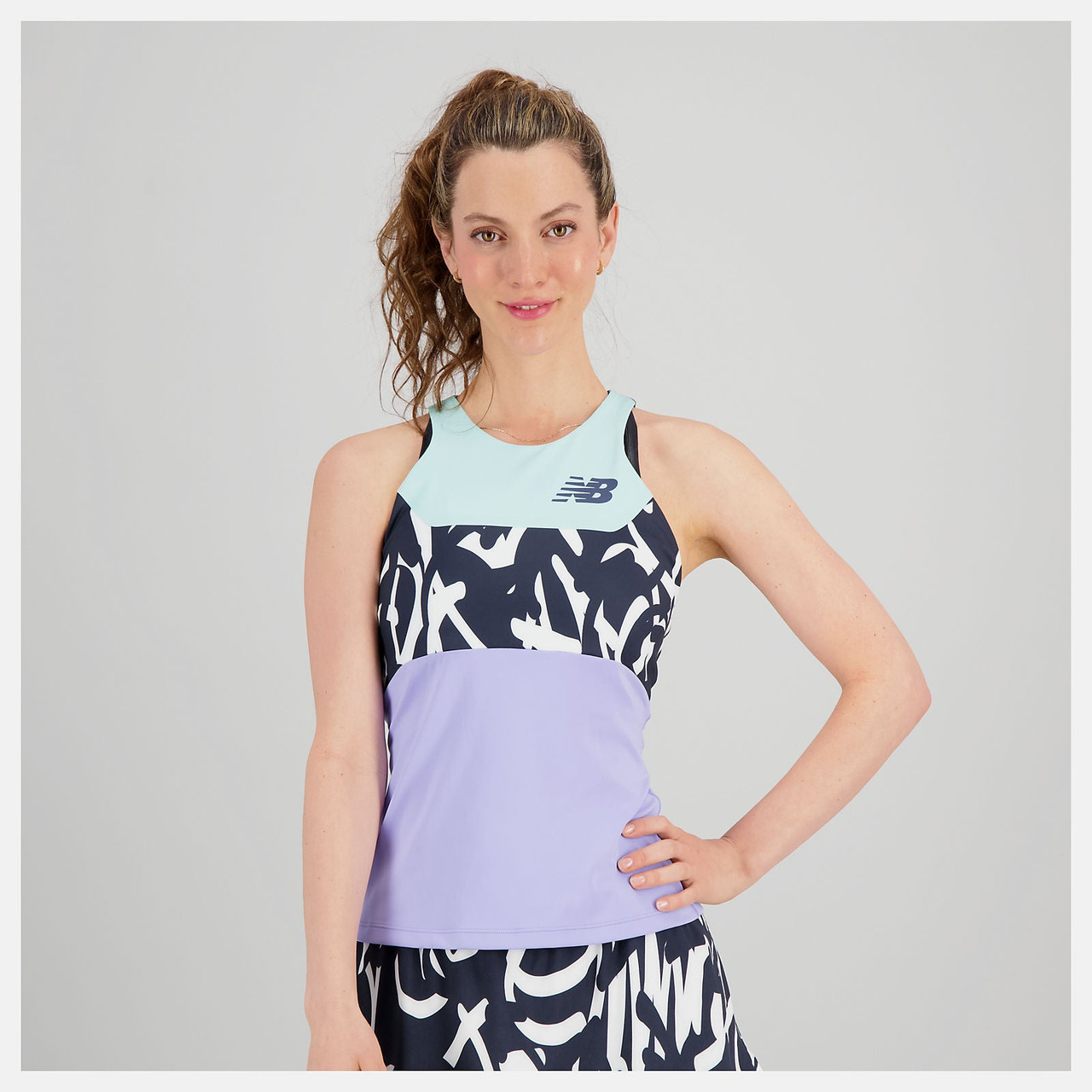 New Balance Printed Tournament Racerfront Tank
