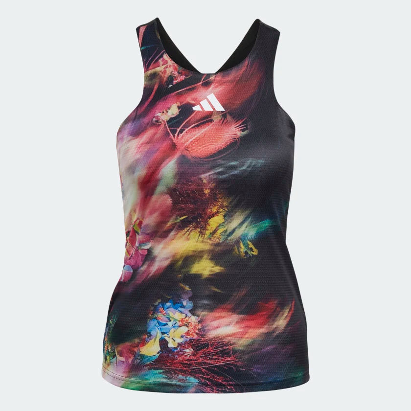 Adidas Melbourne Tennis Y-Tank Top - MULTCO/BLACK/XS