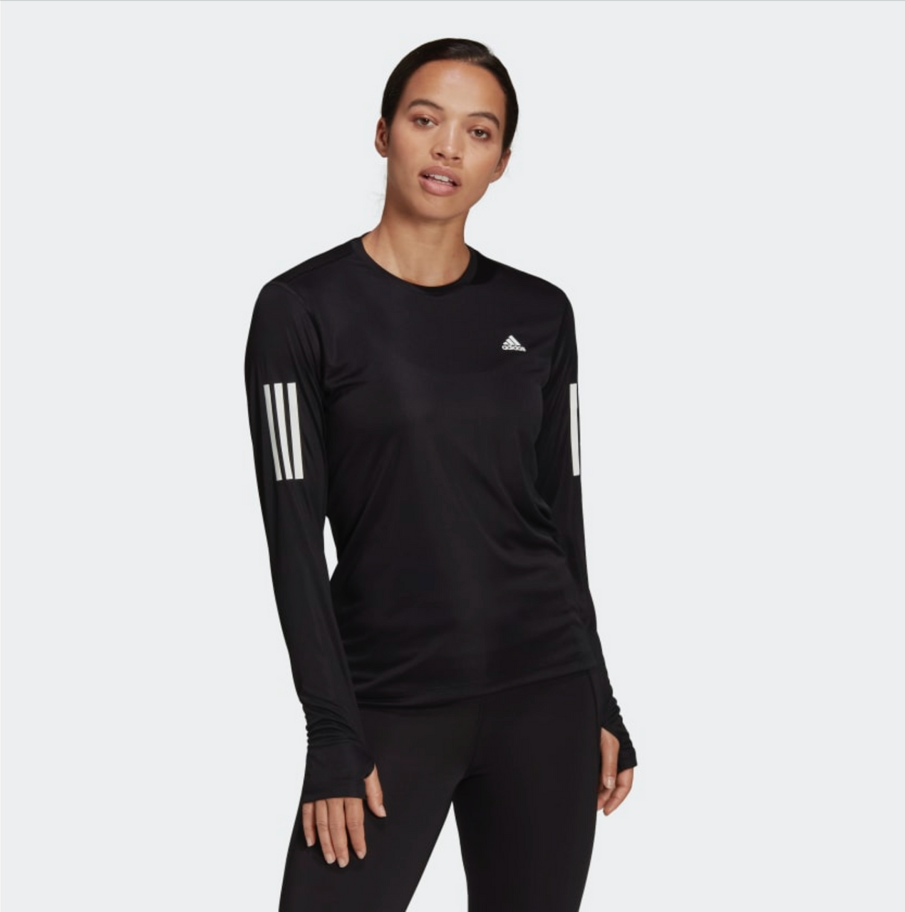 Adidas Own The Run Long Sleeve Women's Tee - BLK/XS