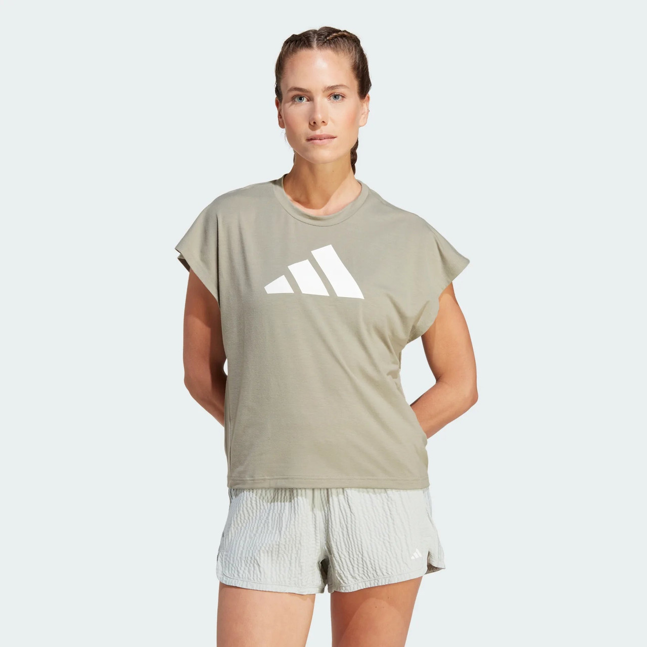 Train Icons Training Regular Fit Logo Tee - Silpeb/White/S