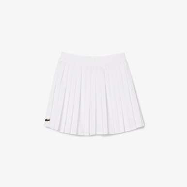 Lacoste Jupe Plissée Junior Blanc