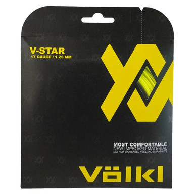 Völkl V-Star 17g Tennis String Set - Neon Yellow
