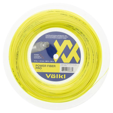 Völkl Power Fiber Pro 16g Tennis String Reel 200m - Neon Yellow