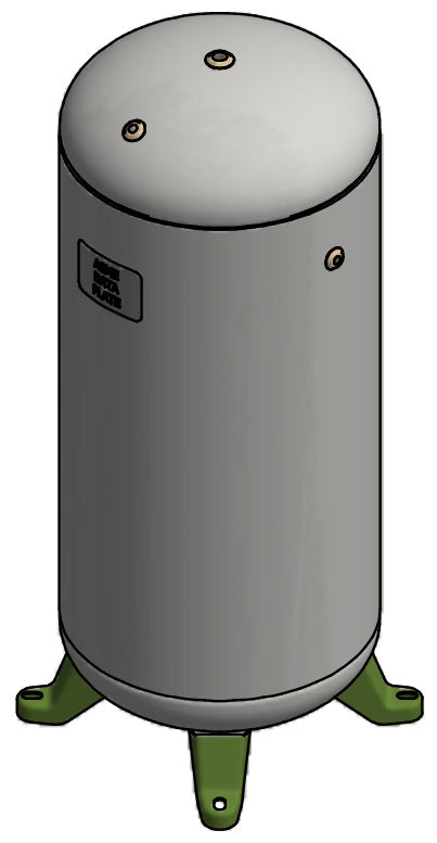 Samuels A10040-300 30 Gallon Vertical Air Receiver Tank (16X38, 300 PSI)