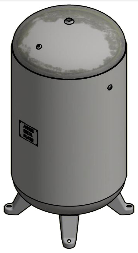Samuels A10045 80 Gallon Vertical Air Receiver Tank (24X45, 200 PSI)