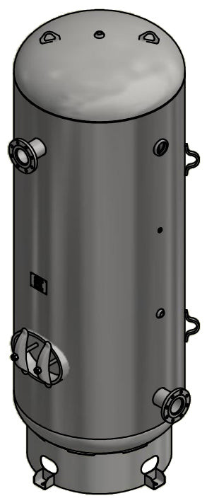 Samuels A10131 660 Gallon Vertical Air Receiver Tank (42X120, 150 PSI)