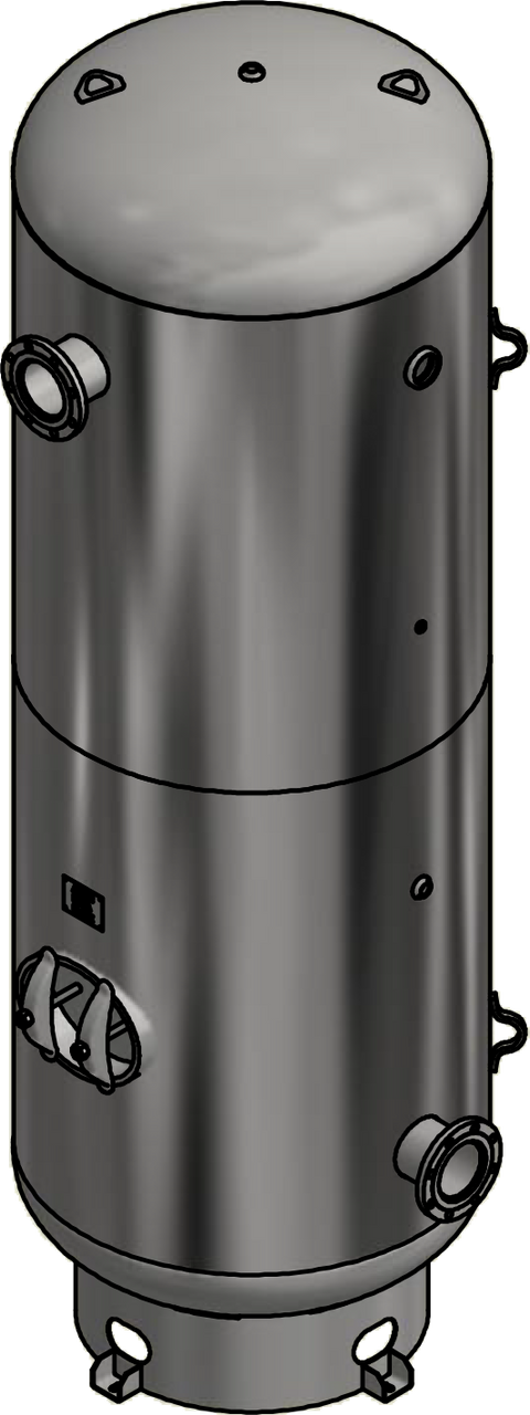 Samuels A10132 1060 Gallon Vertical Air Receiver Tank (48X144, 155 PSI)