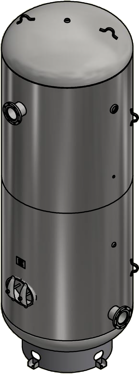 Samuels A10333 2000 Gallon Vertical Air Receiver Tank (60X174, 150 PSI)