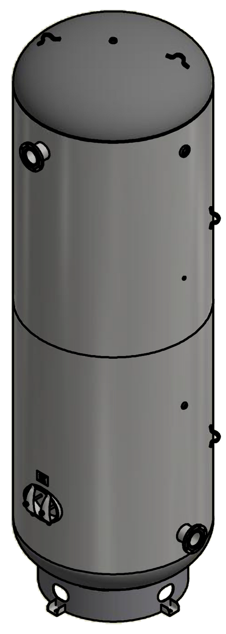 Samuels A10340 3800 Gallon Vertical Air Receiver Tank (72X228, 150 PSI)