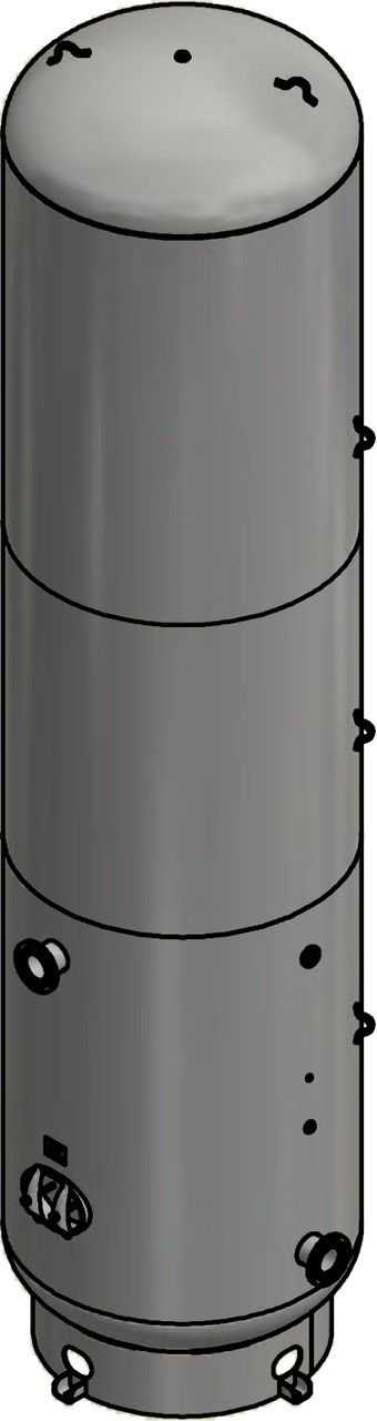 Samuels C103115 5000 Gallon Vertical Air Receiver Tank (72X305, 150 PSI)