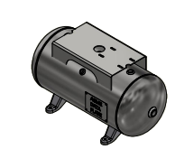 Samuels A10024 12 Gallon Horizontal Air Receiver Tank (12X27, 200 PSI)
