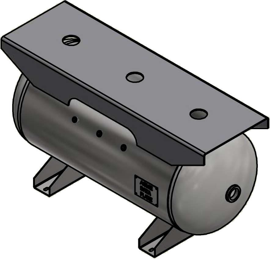 Samuels A10137 60 Gallon Horizontal Air Receiver Tank (20X48, 200 PSI)