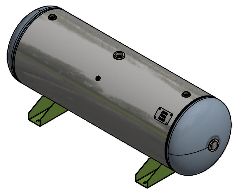 Samuels A10031-300 80 Gallon Horizontal Air Receiver Tank (20X63, 300 PSI)