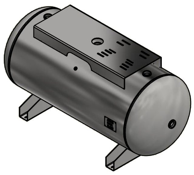 Samuels A10036 200 Gallon Horizontal Air Receiver Tank (30X72, 200 PSI)
