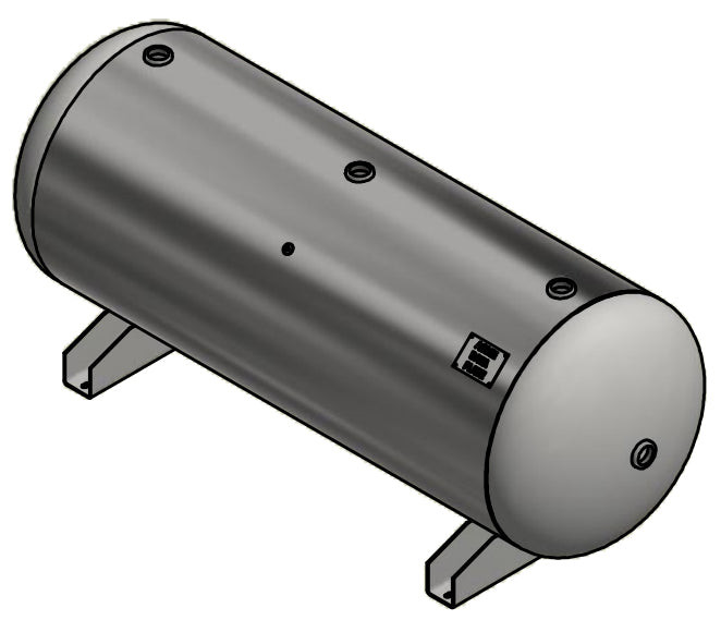 Samuels A10037 240 Gallon Horizontal Air Receiver Tank (30X84, 200 PSI)