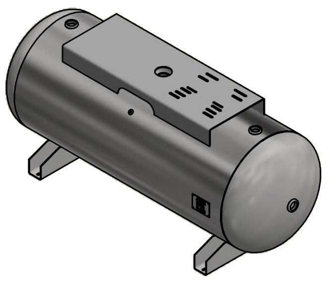 Samuels A10038 240 Gallon Horizontal Air Receiver Tank (30X84, 200 PSI)