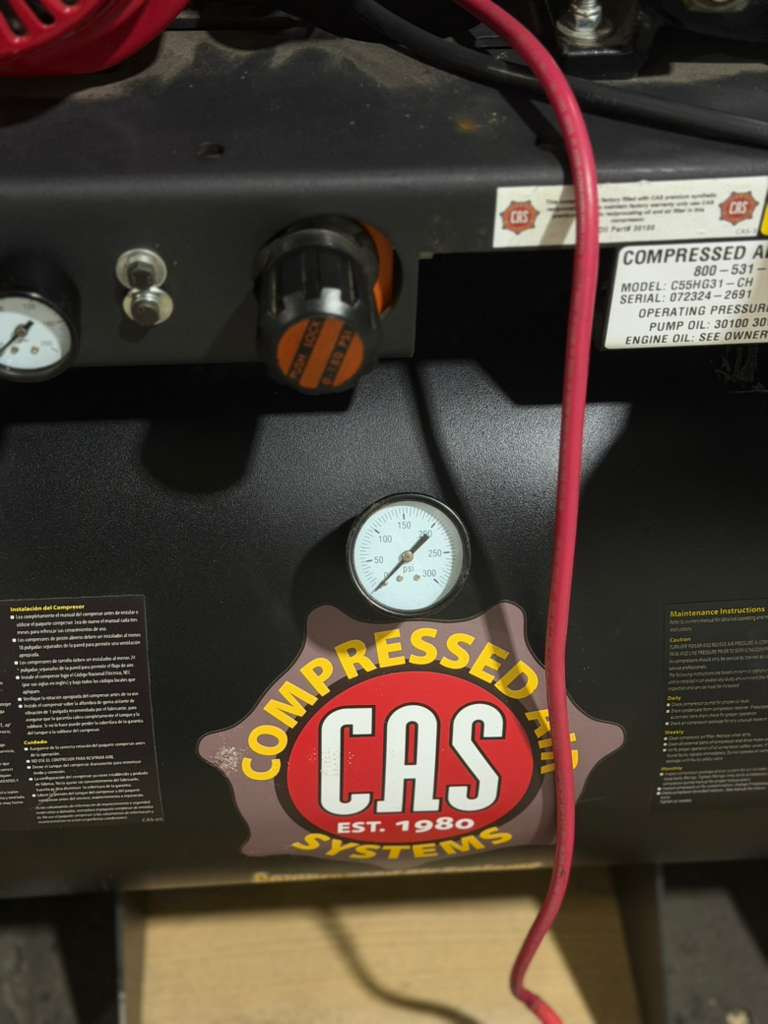 CAS C55HG31 5.5 HP 10 CFM  125 PSI Reciprocating Compressor