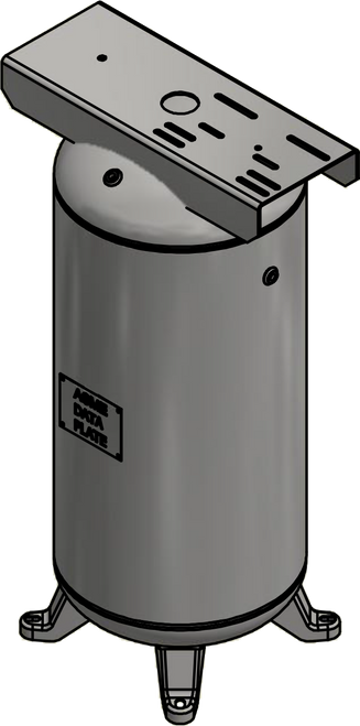 Samuels A10041 30 Gallon Vertical Air Receiver Tank (16X38, 200 PSI)