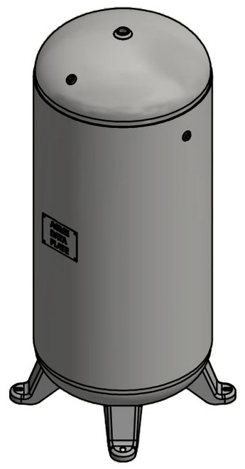 Samuels A10043 60 Gallon Vertical Air Receiver Tank (20X48, 200 PSI)
