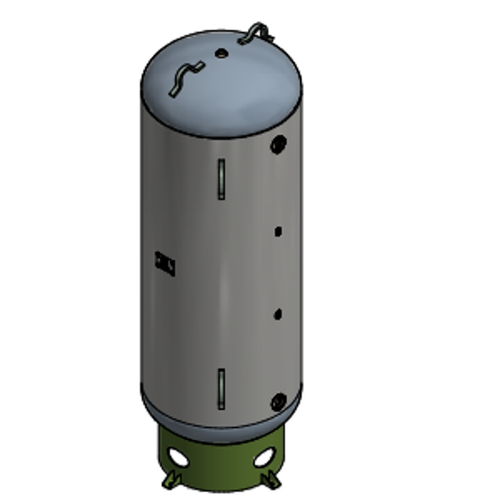 Samuels A10053-300 240 Gallon Vertical Air Receiver Tank (30X84, 300 PSI)