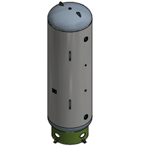 Samuels A10129-300 500 Gallon Vertical Air Receiver Tank (36X117, 300 PSI)