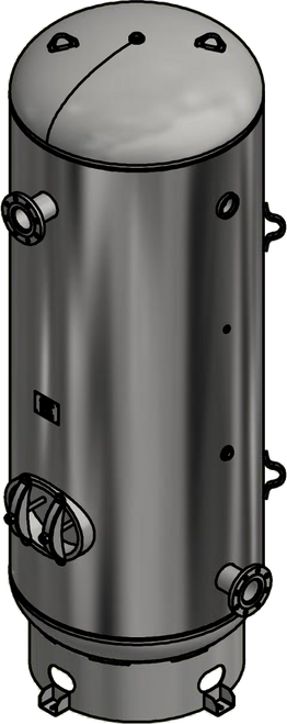 Samuels C100950-X 660 Gallon Vertical Air Receiver Tank (42X120, 200 PSI)