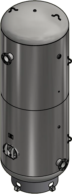 Samuels A10333 2000 Gallon Vertical Air Receiver Tank (60X174, 150 PSI)