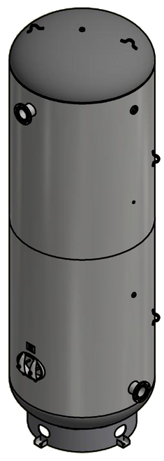 Samuels A10340 3800 Gallon Vertical Air Receiver Tank (72X228, 150 PSI)