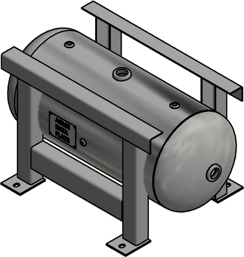 Samuels A10123 30 Gallon Horizontal Air Receiver Tank (16X38, 200 PSI)