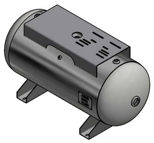 Samuels A10030 60 Gallon Horizontal Air Receiver Tank (20X48, 200 PSI)