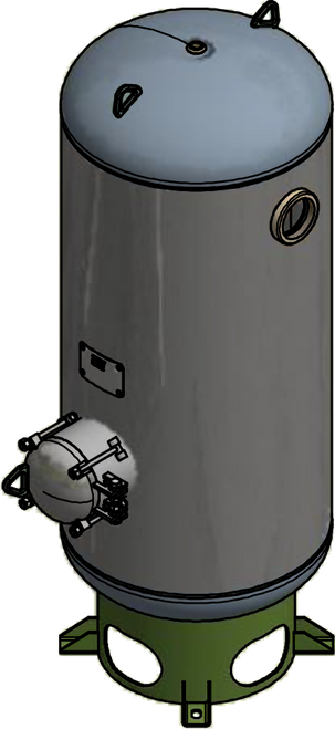 Samuels V10095 60 Gallon Vertical Air Receiver Tank (20X48, 150 PSI)