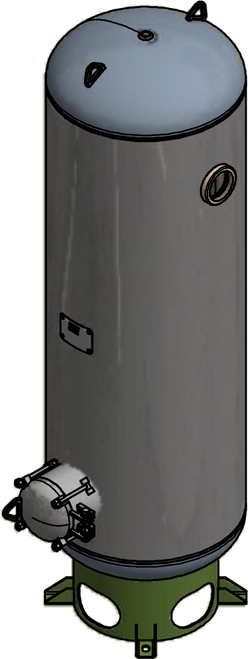 Samuels V10096 80 Gallon Vertical Air Receiver Tank (20X63, 150 PSI)