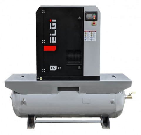 ELGi EN04 5 HP 100 PSI Air Compressor - Tank Mount w/ Timer Drain (220V/1ph)
