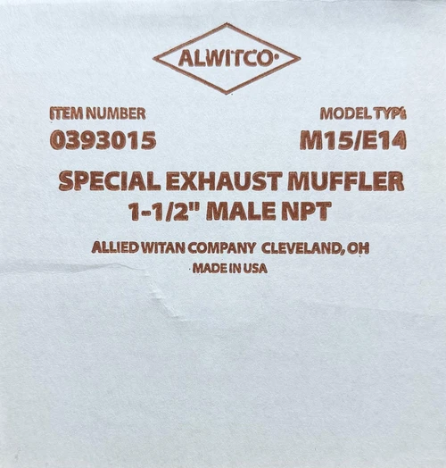 X15 1-1/2 inch exhaust muffler for desiccant air dryers, in stock at ProParts in San Juan, Texas
