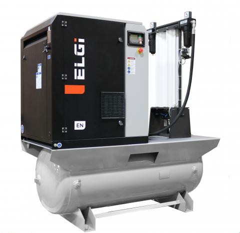 ELGi EN07 10 HP 175 PSI Air Compressor - Tank Mount w/ Timer Drain (230/460V 3ph)