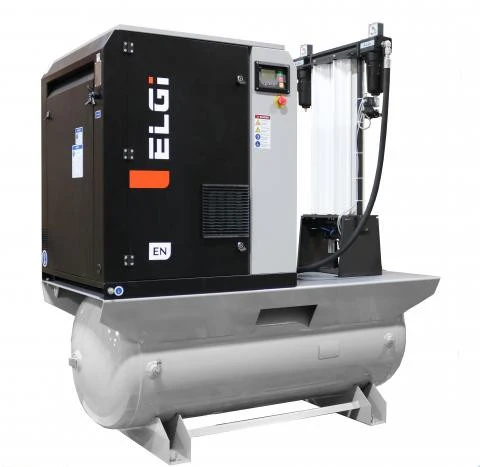 ELGi EN07 10 HP 175 PSI Air Compressor - Tank Mount w/ Timer Drain (200V/3ph)