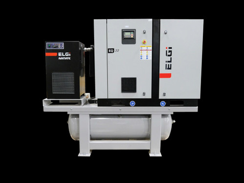 ELGi EQ18V 25 HP 150 PSI Air Compressor - Tank Mount w/ Refrig Dryer & Filters (460V/3ph)