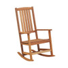 Patio Rocking Chair Ergonomic High-Back Outdoor Rocker with Smooth Rocking Base - Color: Natural D681-JV11674