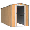  Garden Shed Light Brown Galvanized Steel Large Garden Shed
